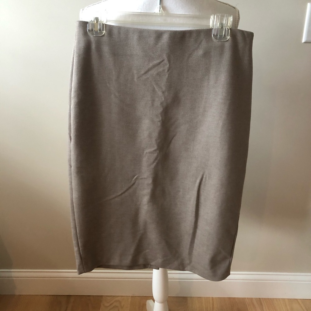 Beige Pencil Skirt